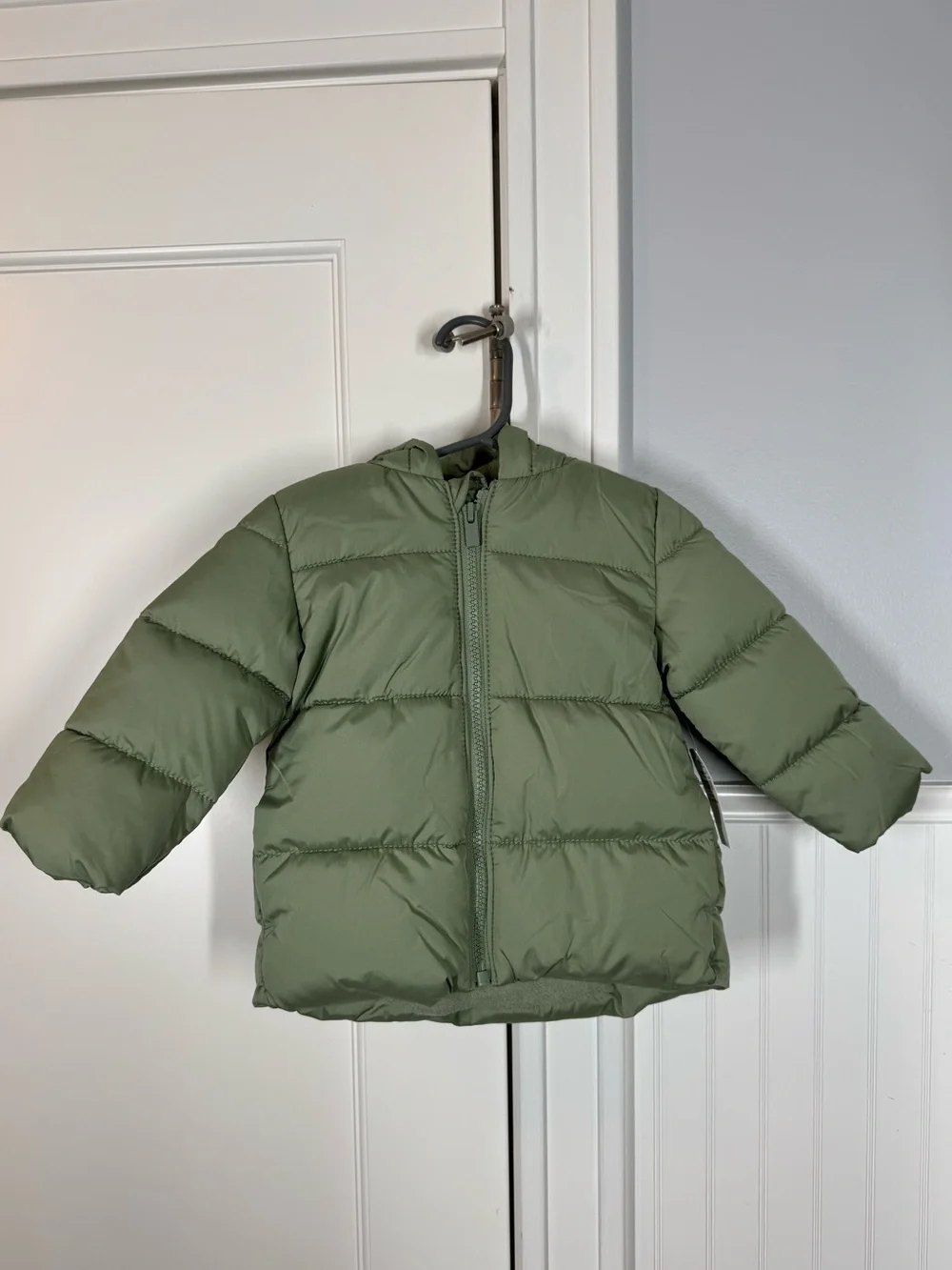 Old Navy Baby 12-18 months Light Green Puffer Jacket Coat water resistant new